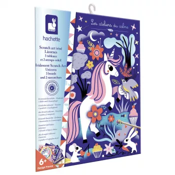 Janod Kit Arte a Graffio Olografico Unicorni 6+