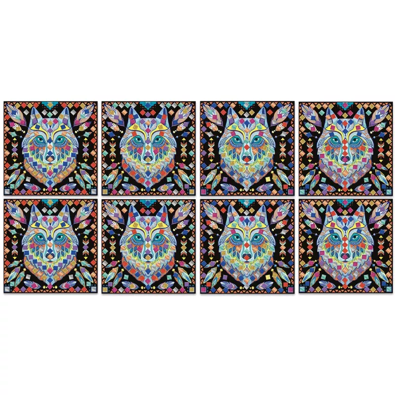 Janod Set Mosaico Creativo Mandala Party Friends 5-8 Anni