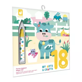 Janod Libro da Colorare con Acqua Fattoria per Colorare all'Infinito My Arts & Crafts 18m+
