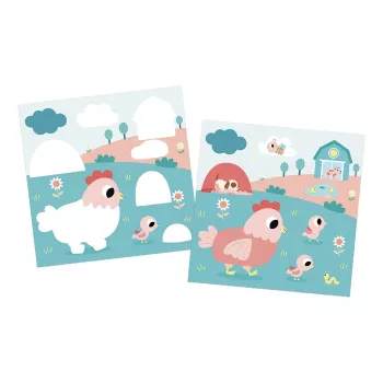Janod Libro da Colorare con Acqua Fattoria per Colorare all'Infinito My Arts & Crafts 18m+