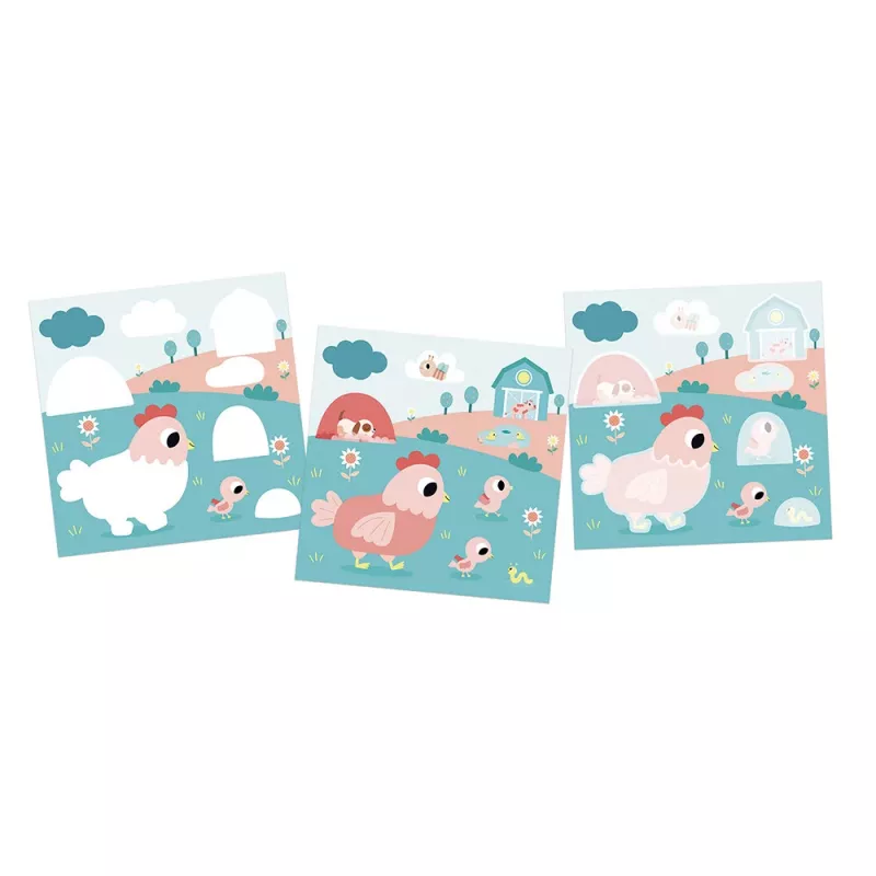 Janod Libro da Colorare con Acqua Fattoria per Colorare all'Infinito My Arts & Crafts 18m+