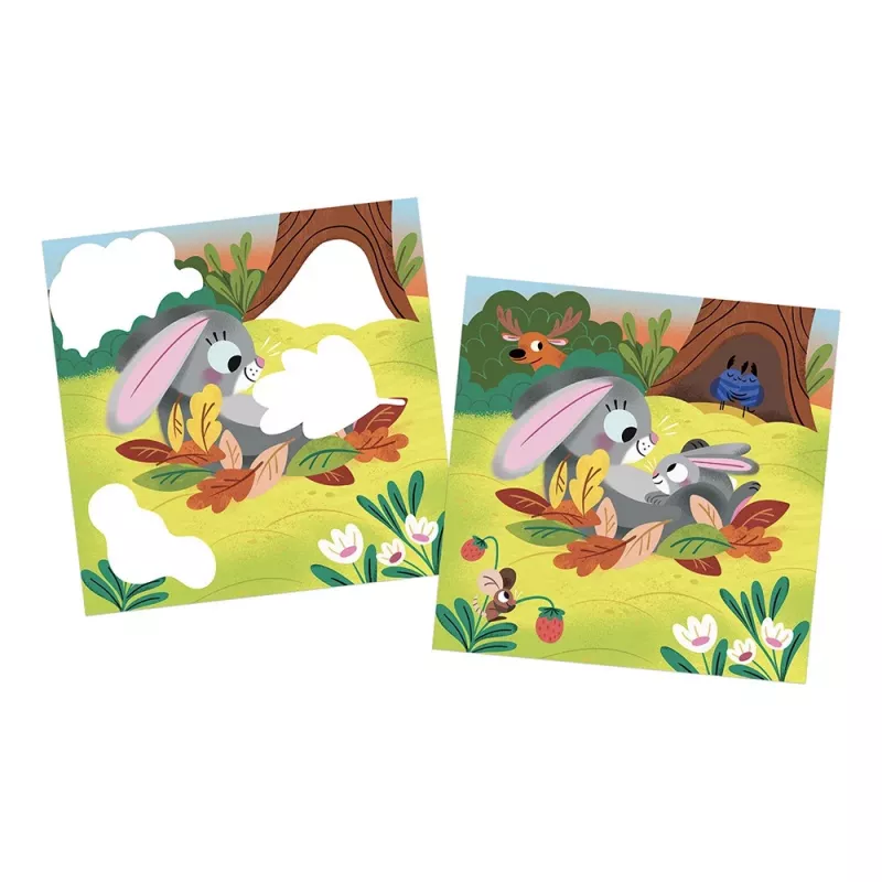 Janod My Arts & Crafts Libro da Colorare con Acqua Riutilizzabile - Animali Carini - da 18 Mesi