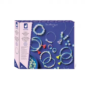 Janod Set Creazione Gioielli con Perline Fluorescenti per Bambini da 6 Anni