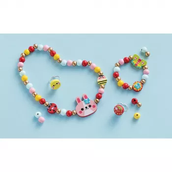 Janod Flower Garden Set Creazione Gioielli - Set Creativo per Bambini