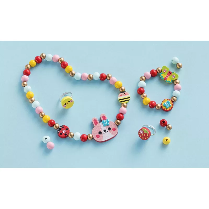 Janod Flower Garden Set Creazione Gioielli - Set Creativo per Bambini
