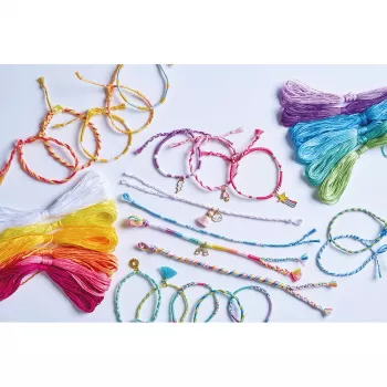 Janod Set Creativo Fai-da-te Creazione Gioielli Bracciali Arcobaleno 30 Pezzi 8+