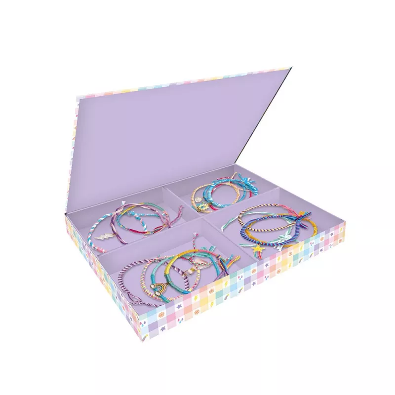 Janod Set Creativo Fai-da-te Creazione Gioielli Bracciali Arcobaleno 30 Pezzi 8+