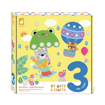 Janod My Arts & Crafts Kit Creativo Fai-da-te con Strass Grandi