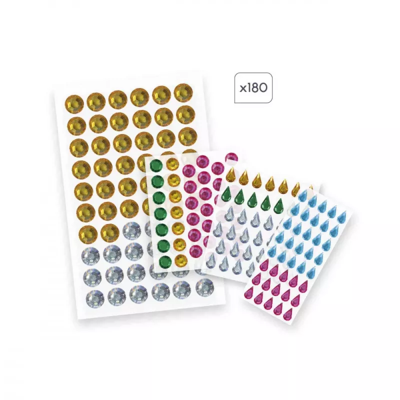 Janod My Arts & Crafts Kit Creativo Fai-da-te con Strass Grandi