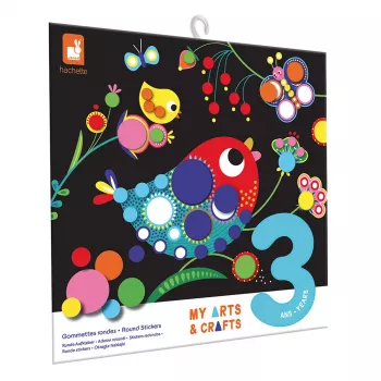 Janod My Arts & Crafts Set Creativo Adesivi Tondi Multicolore