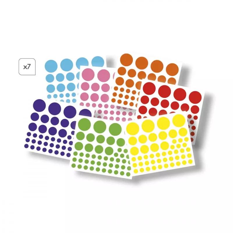 Janod My Arts & Crafts Set Creativo Adesivi Tondi Multicolore