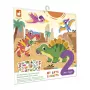 Janod My Arts & Crafts Set Adesivi Riutilizzabili Dinosauri per Bambini 2+