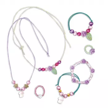 Janod Kit creativo per creare gioielli con scatola portaoggetti Fate Magic Fairies 6+