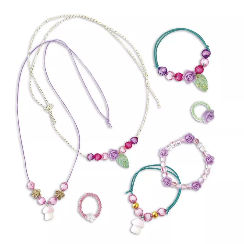 Janod Kit creativo per creare gioielli con scatola portaoggetti Fate Magic Fairies 6+