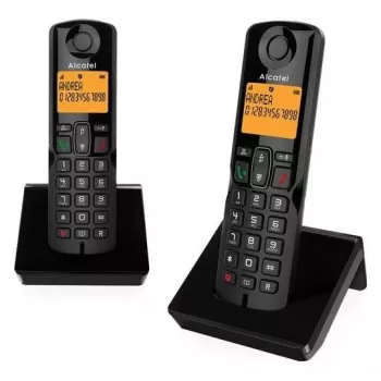 Alcatel S280 DUO telefono cordless DECT con segreteria telefonica - 2 portatili, nero