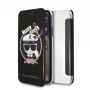Karl Lagerfeld KLFLBKPXKSB custodia a libro Signature Glitter per iPhone X/Xs, nero