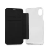 Karl Lagerfeld KLFLBKPXKSB custodia a libro Signature Glitter per iPhone X/Xs, nero