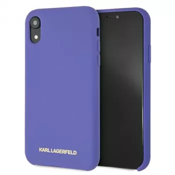 Karl Lagerfeld KLHCI61SLVOG custodia rigida in silicone per Apple iPhone Xr - viola
