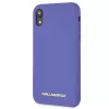 Karl Lagerfeld KLHCI61SLVOG custodia rigida in silicone per Apple iPhone Xr - viola