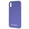 Karl Lagerfeld KLHCI61SLVOG custodia rigida in silicone per Apple iPhone Xr - viola