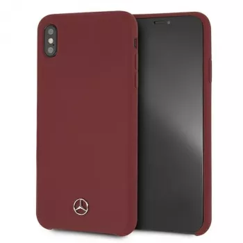 Mercedes-Benz MEHCI65SILRE custodia rigida in silicone per Apple iPhone Xs Max, rosso