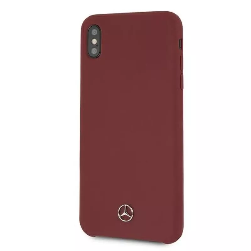 Mercedes-Benz MEHCI65SILRE custodia rigida in silicone per Apple iPhone Xs Max, rosso