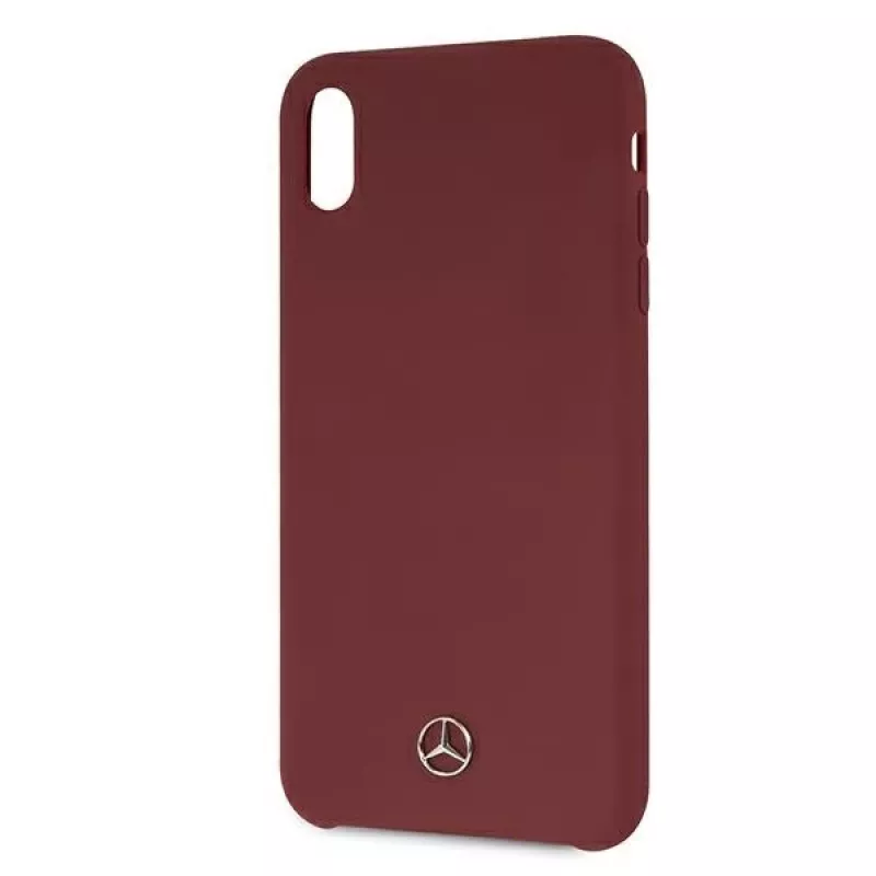 Mercedes-Benz MEHCI65SILRE custodia rigida in silicone per Apple iPhone Xs Max, rosso