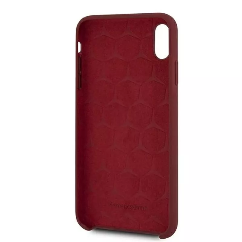 Mercedes-Benz MEHCI65SILRE custodia rigida in silicone per Apple iPhone Xs Max, rosso