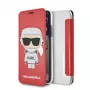 Karl Lagerfeld KLFLBKPXKSCORE custodia a libro iPhone X/XS rossa Karl Space Cosmonaut