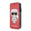 Karl Lagerfeld KLFLBKPXKSCORE custodia a libro iPhone X/XS rossa Karl Space Cosmonaut
