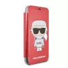 Karl Lagerfeld KLFLBKPXKSCORE custodia a libro iPhone X/XS rossa Karl Space Cosmonaut