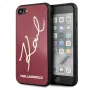 Karl Lagerfeld KLHCI8DLKSRE custodia rigida Signature Glitter per iPhone 7/8/SE 2020/SE 2022, rosso