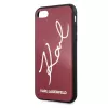 Karl Lagerfeld KLHCI8DLKSRE custodia rigida Signature Glitter per iPhone 7/8/SE 2020/SE 2022, rosso