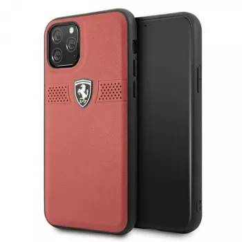 Ferrari custodia rigida in pelle Off Track per Apple iPhone 11 Pro - rosso