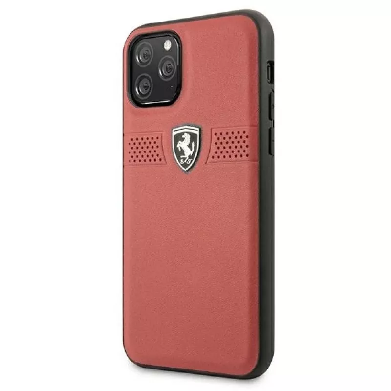 Ferrari custodia rigida in pelle Off Track per Apple iPhone 11 Pro - rosso