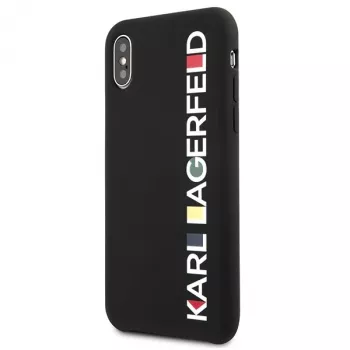 Karl Lagerfeld KLHCPXBHWHBK custodia rigida iPhone X/XS nero lucido Bauhaus