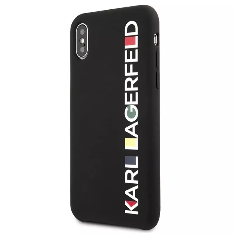 Karl Lagerfeld KLHCPXBHWHBK custodia rigida iPhone X/XS nero lucido Bauhaus