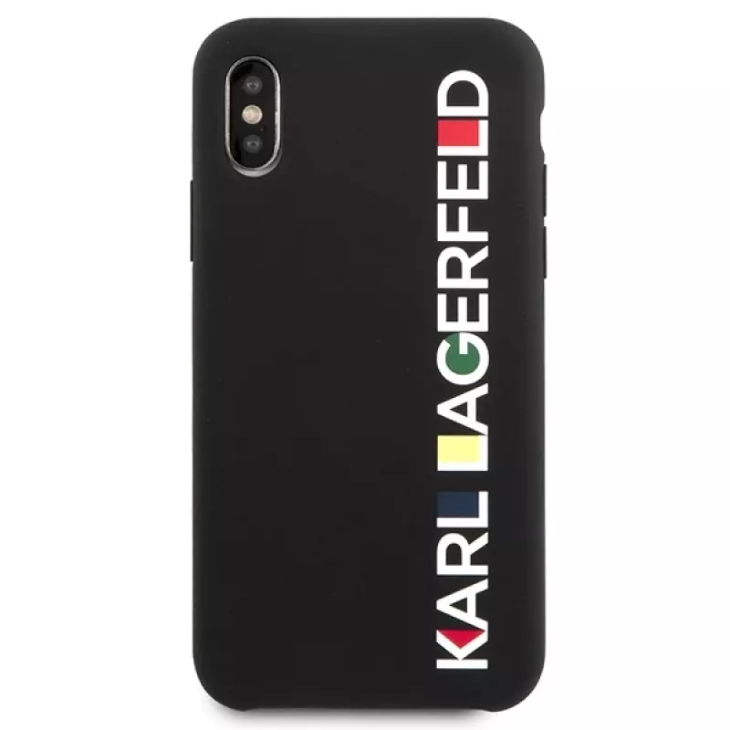 Karl Lagerfeld KLHCPXBHWHBK custodia rigida iPhone X/XS nero lucido Bauhaus