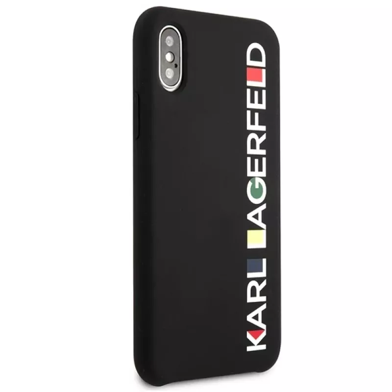 Karl Lagerfeld KLHCPXBHWHBK custodia rigida iPhone X/XS nero lucido Bauhaus