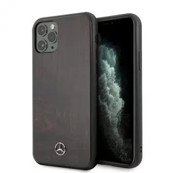 Mercedes-Benz MEHCN58VWOBR custodia rigida iPhone 11 Pro Wood Line Rosewood marrone