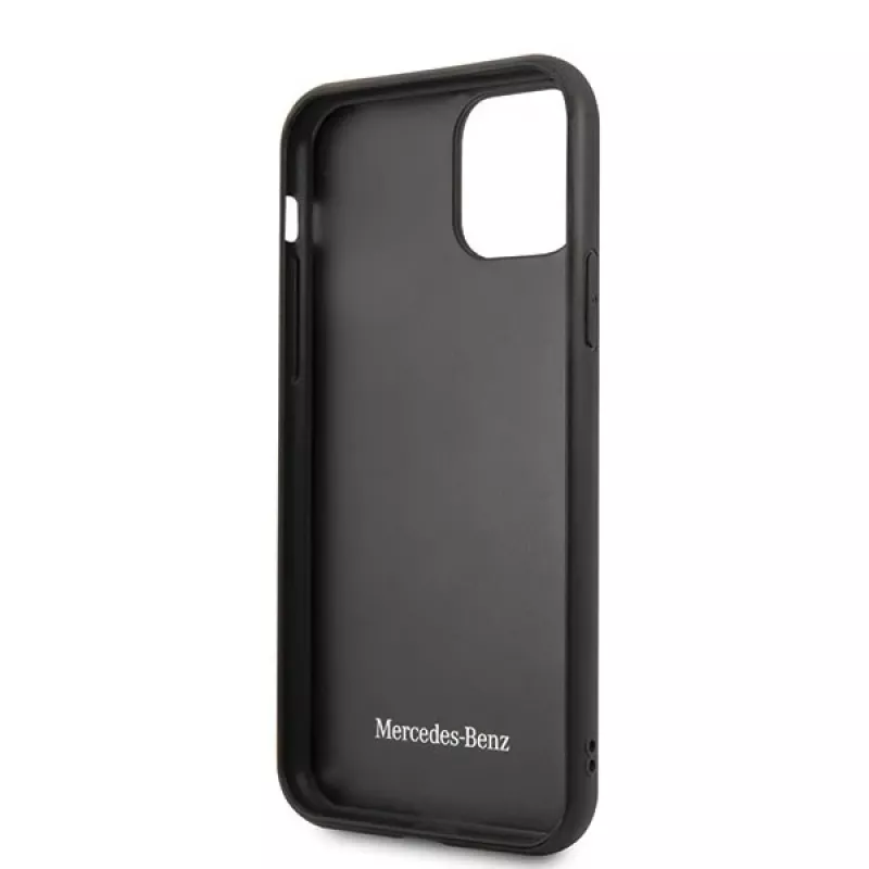 Mercedes-Benz custodia rigida Wood Line Rosewood per Apple iPhone 11 Pro Max - marrone