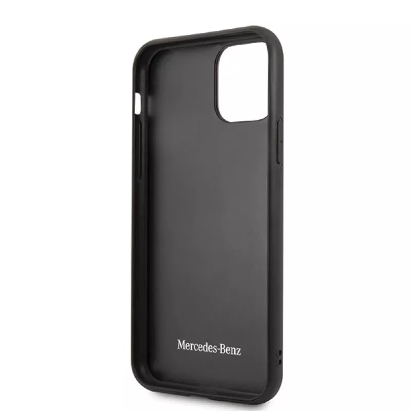 Mercedes-Benz custodia rigida Wood Line Walnut per Apple iPhone 11 Pro Max - marrone