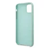 Guess GUHCN58LSLMGG custodia rigida in silicone iPhone 11 Pro verde con logo Vintage Gold