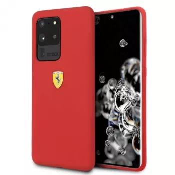 Ferrari custodia rigida FESSIHCS69RE cover posteriore in silicone per Samsung Galaxy S20 Ultra - rosso