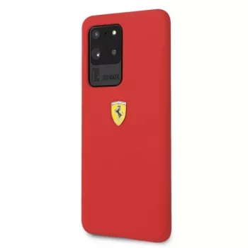 Ferrari custodia rigida FESSIHCS69RE cover posteriore in silicone per Samsung Galaxy S20 Ultra - rosso