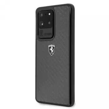 Ferrari Hardcase FEHCAHCS69BK per Samsung Galaxy S20 Ultra, Black Carbon Heritage