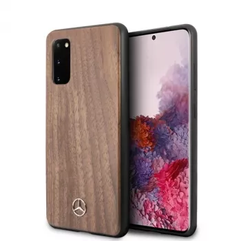 MERCEDES-BENZ custodia rigida Wood Line Walnut per Samsung Galaxy S20 (SM-G980) - marrone