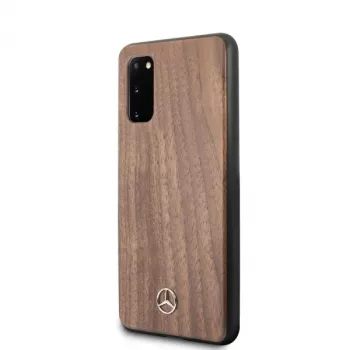 MERCEDES-BENZ custodia rigida Wood Line Walnut per Samsung Galaxy S20 (SM-G980) - marrone