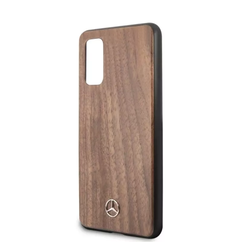 MERCEDES-BENZ custodia rigida Wood Line Walnut per Samsung Galaxy S20 (SM-G980) - marrone