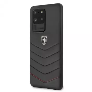Ferrari custodia rigida FEHQUHCS69BK Heritage per Samsung Galaxy S20 Ultra, nero